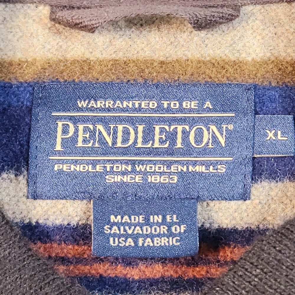 Pendleton Bomber Jacket Men XL Green Wool Southwestern Graphic Snap Front - Picture 5 of 16